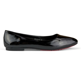 Svartlackade ballerinor för kvinnor