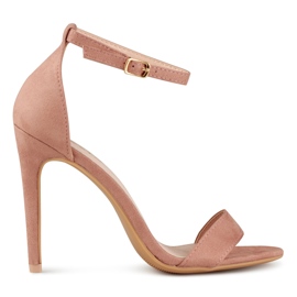 Sandaler med naken klack beige