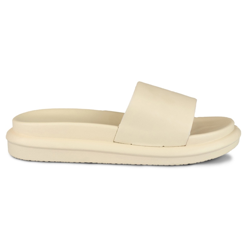 Bekväma klassiska beige damtofflor