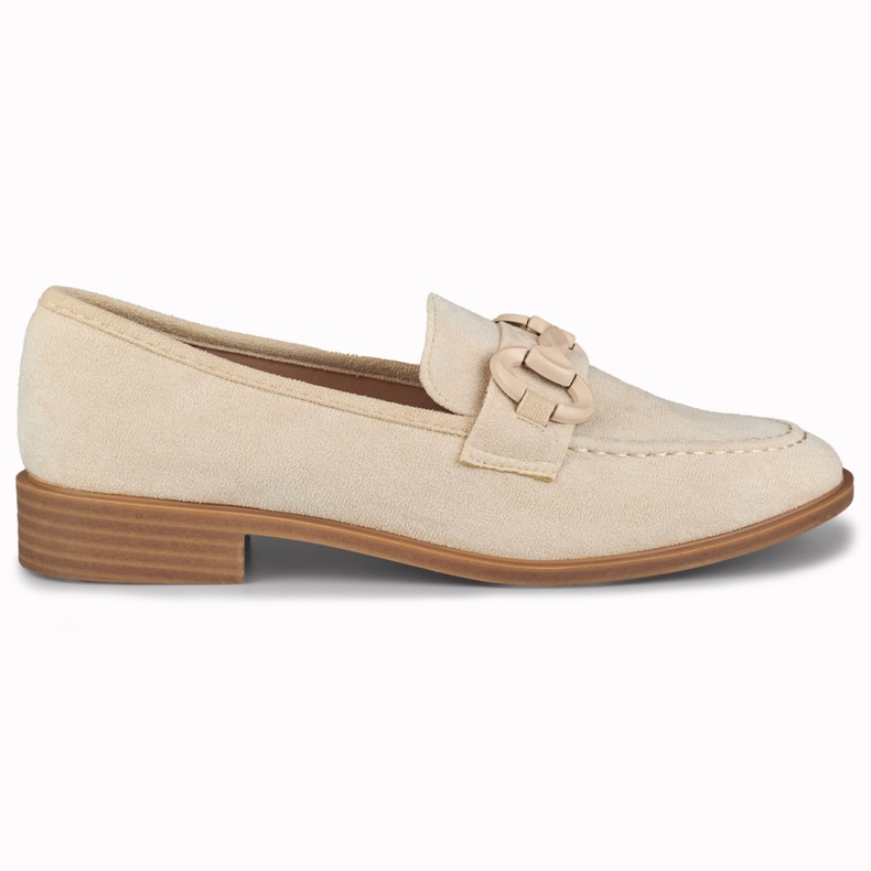 Damskor i beige mocka