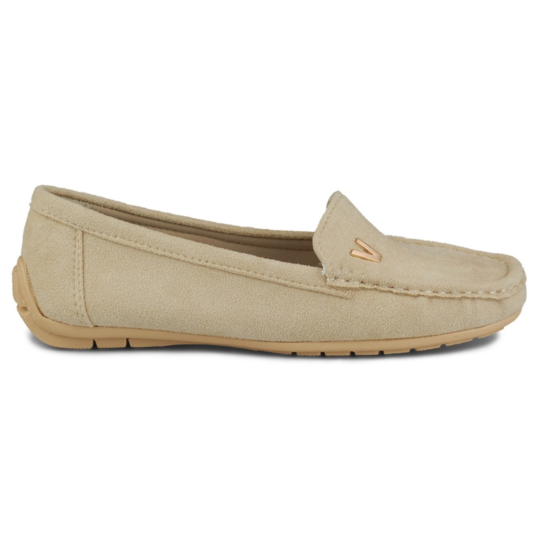 Loafers i beige mocka för damer