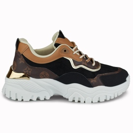 Damsneakers med Fanny-tryck svart