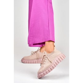 Elastiska rosa damsportskor