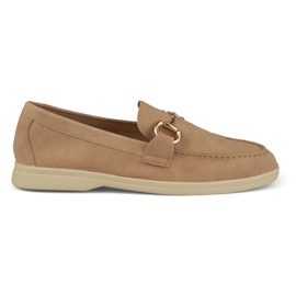Bekväma mjuka beige loafers för dam