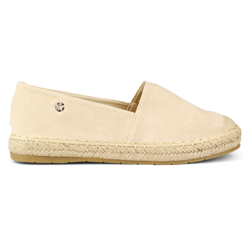 Espadrillos i beige mocka för kvinnor
