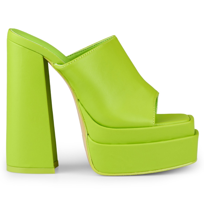 Lime högklackade diabilder från Evelyn grön