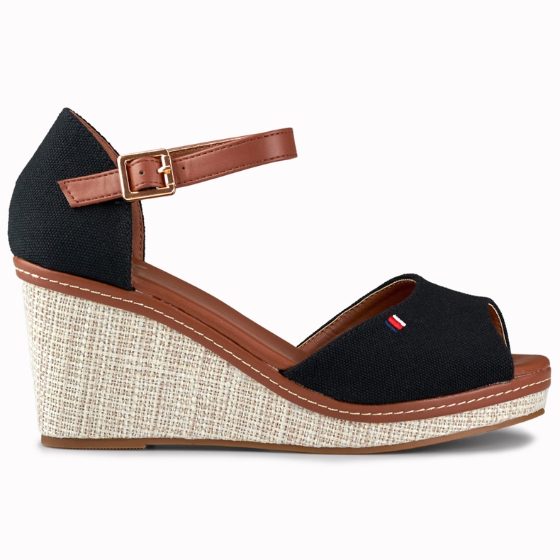 Svarta kilsandaler för kvinnor från Tomm