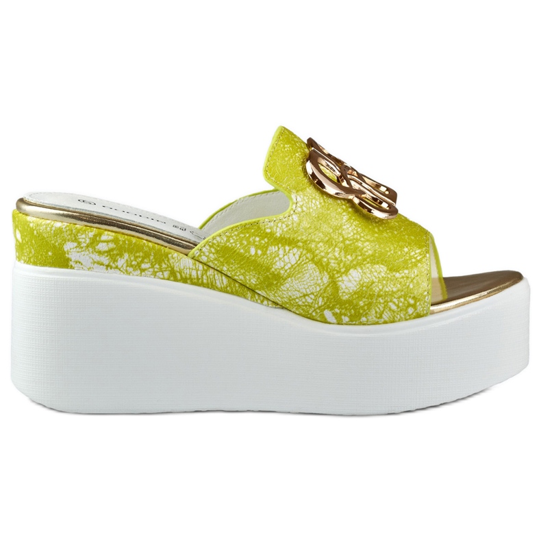 Lime wedge sandaler för kvinnor Lemon grön