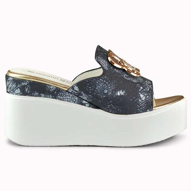 Svarta kilsandaler för kvinnor Svarta