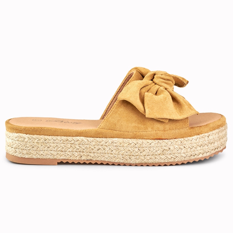 Bruna espadrillebilder med rosett