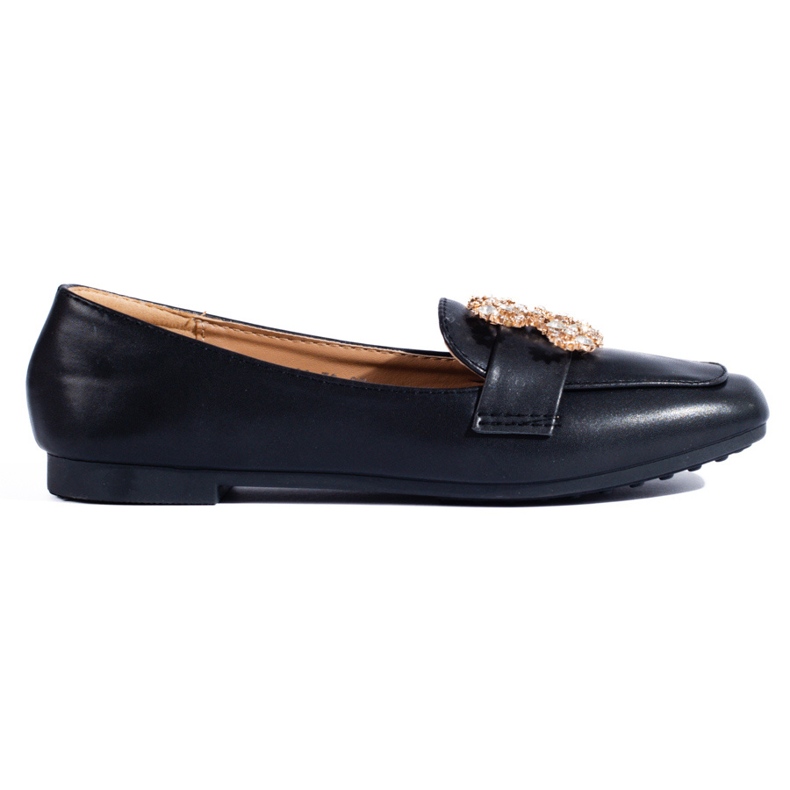 Shelovet damers svarta strass loafers
