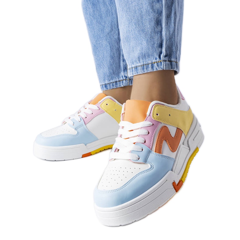 Blå och gula platåsneakers från Harter