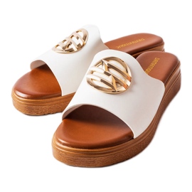 Michelle vita platåsandaler