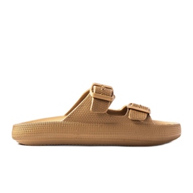 Bruna gummisliders med spännen från Padova