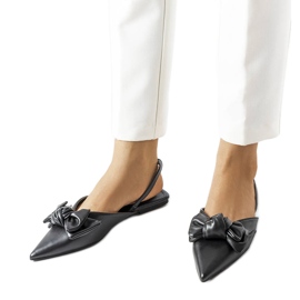 Bonarcado svarta ballerinor med öppen klack