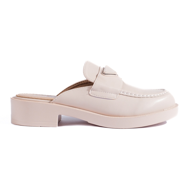 Beige sliders med inbyggd tå från Shelovet