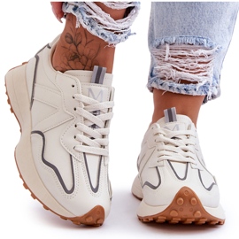 FJ1 Sportskor dam Beige Faro vit