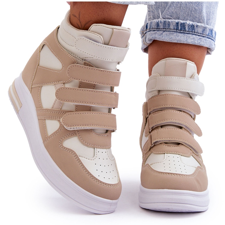 PE1 Hidden Wedge High Trainers för kvinnor Beige Inari