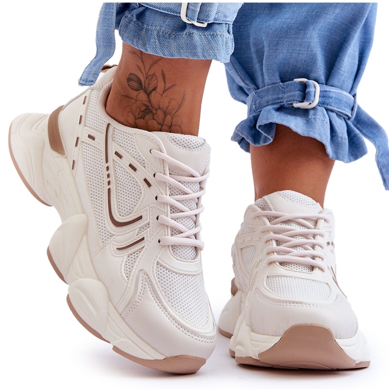 FG2 Sportskor dam Sneakers Beige Feluci