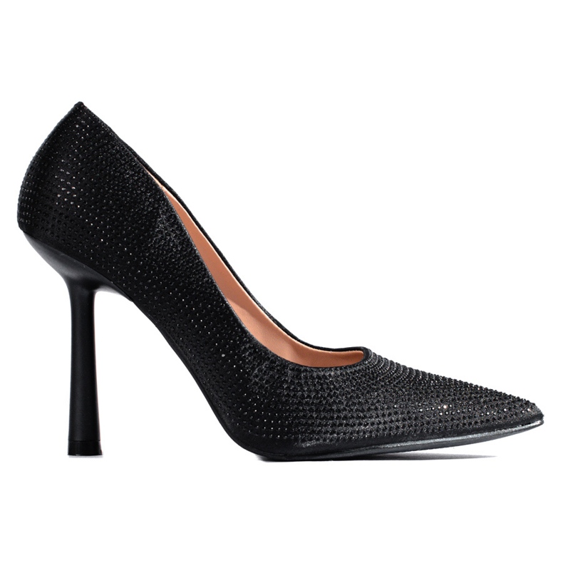 Shelovet svart strass pumps