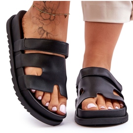 Klassiska svarta Molie-tofflor för kvinnor