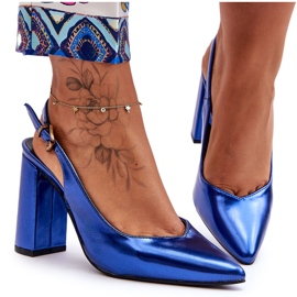 Klassiska High Heel Pumps Blue My Love blå