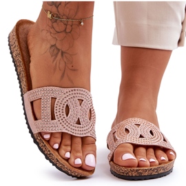 Damtofflor med dubb Rosa Evelins