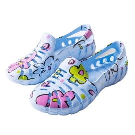 Blå gummireglage med Finley-mönster