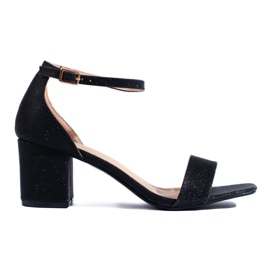 Shelovet sandaler med svarta klackar