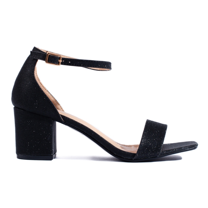 Shelovet sandaler med svarta klackar