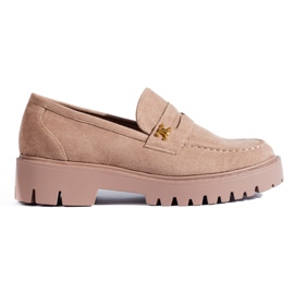 Klassiska mörkbeige mocka damskor från Shelovet