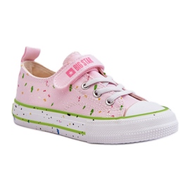 Sneakers med kardborreband för barn Big Star LL374064 Rosa