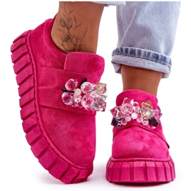 PS1 Fashionabla Slip-On sportskor med Fuchsia Desire dekoration rosa