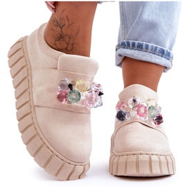 PS1 Fashionabla Slip-On sportskor med beige Desire dekoration