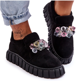 PS1 Fashionabla Slip-On sportskor med svart Desire dekoration