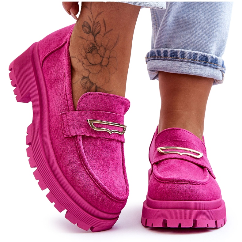 PS1 Slip-on Loafers i mocka för kvinnor Rosa Pure Love