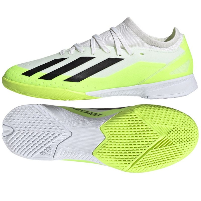 Adidas X Crazyfast.3 In Jr IE1563 fotbollsskor vit vit