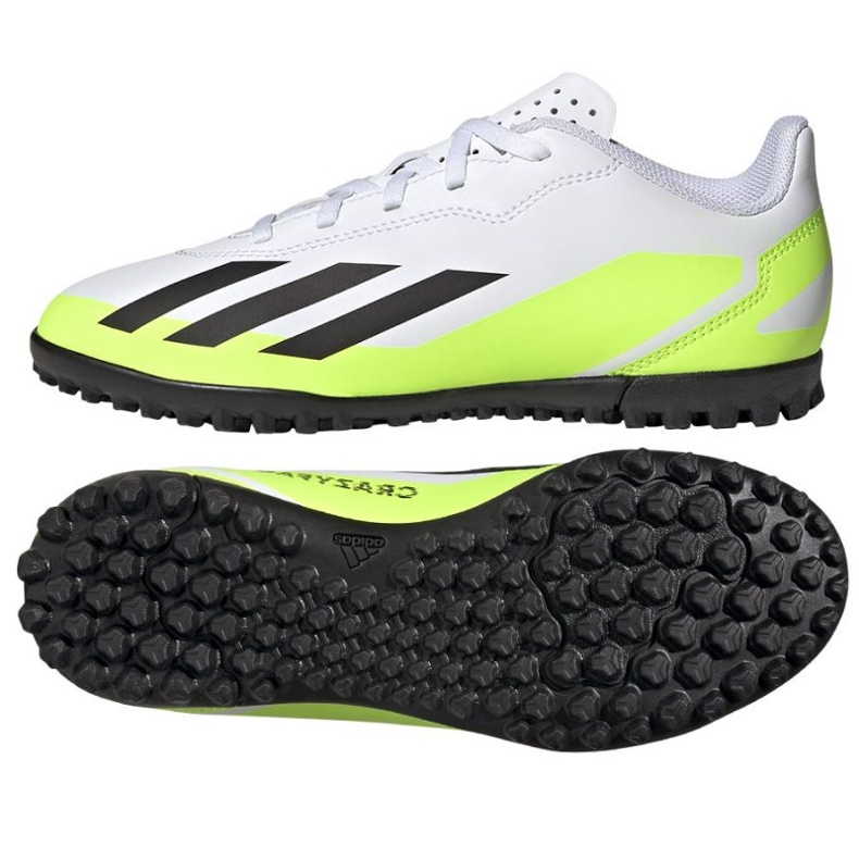 Adidas X Crazyfast.4 Tf Jr IE4066 fotbollsskor vit vit