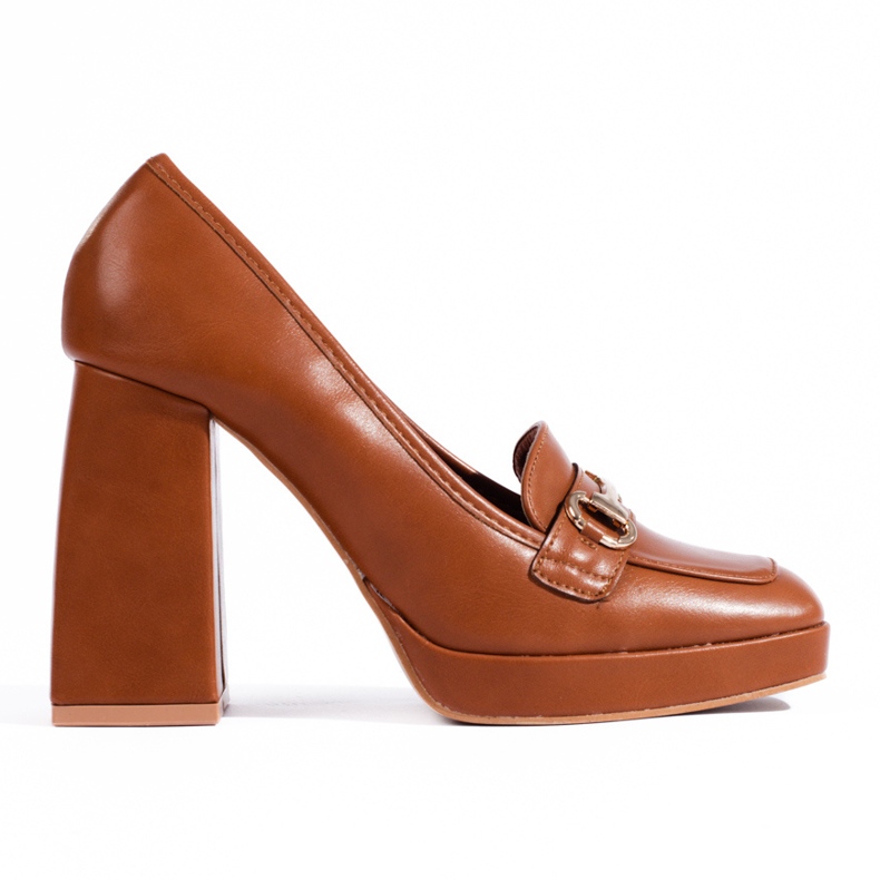 Bruna klackpumps från Shelovet