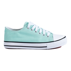 Shelovet klassiska mint sneakers grön