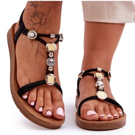 PG1 Utsmyckade sandaler för kvinnor Svart Kushi