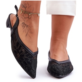 PG1 Blomsterballerinor för kvinnor Black Adore svart