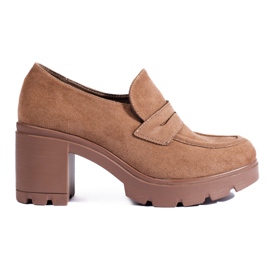 W. Potocki Mörkbeige höga klackar från Potocki