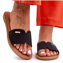 Bekväma platta klackar för kvinnor Svart Coraline