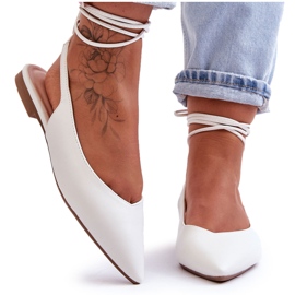 PG1 Ballerinor med snörning för kvinnor Vit Lilly Ann