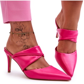 Flip Flops i läder Fuchsia Aveline rosa