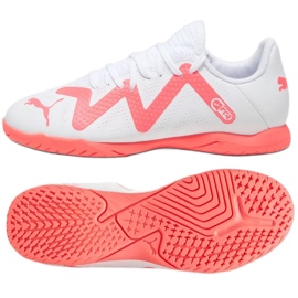 Puma Future Play It Jr 107393-01 fotbollsskor vit vit