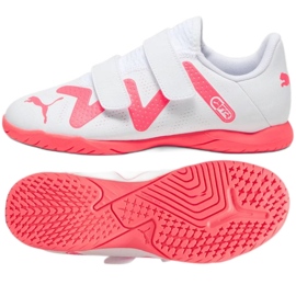 Puma Future Play It V Jr 107395-01 fotbollsskor vit vit
