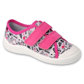 Befado barns sneakers 772y005 grårosa med mönster