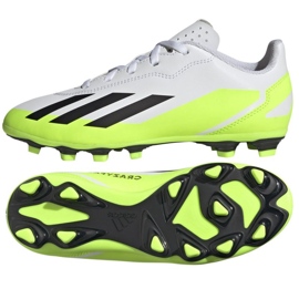 Adidas X Crazyfast.4 FxG Jr IE1588 fotbollsskor vit vit